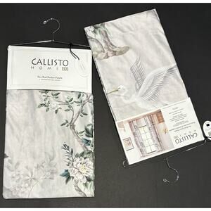 Callisto Home Heron Bird Window Curtains Panels 38 X 96” Set Of 4 Panels Blush